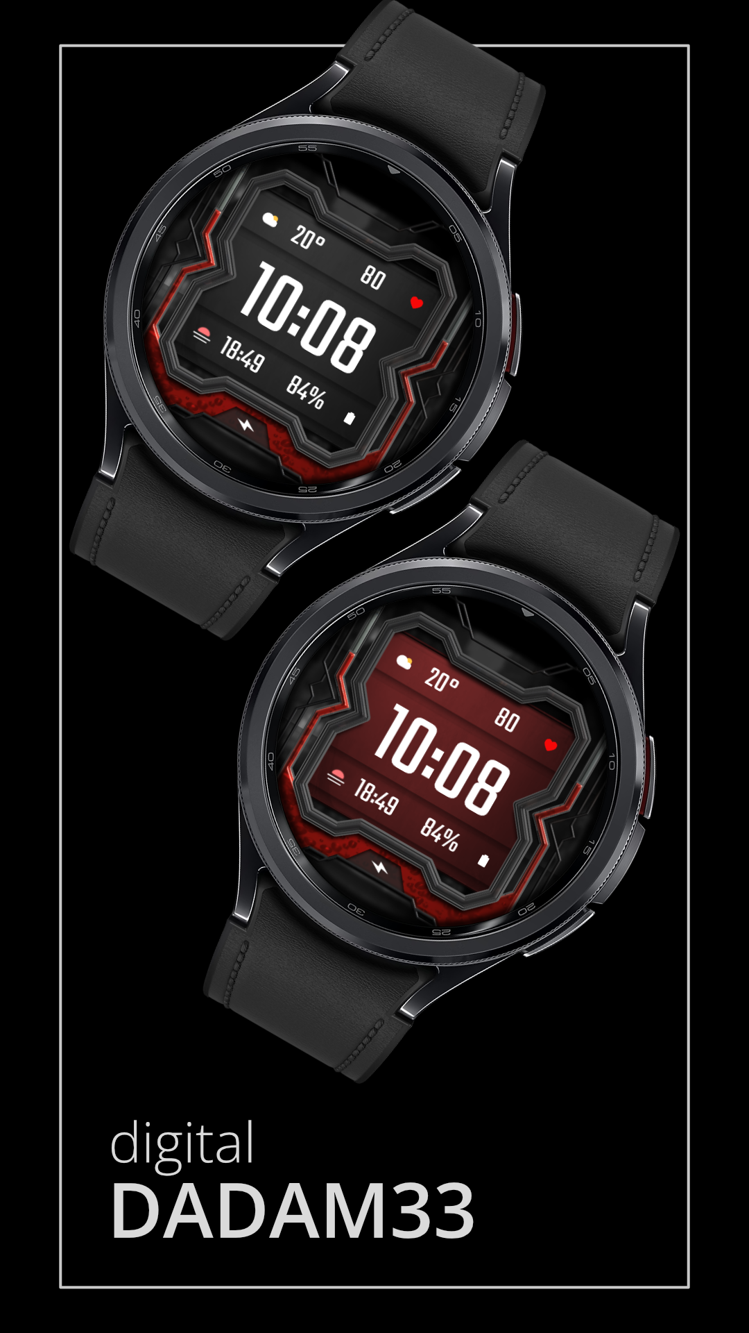 DADAM33: Modern Graphic Dial Android Screenshot 2