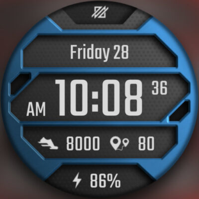 DADAM35: Sci-Fi Metal Dial Android Screenshot