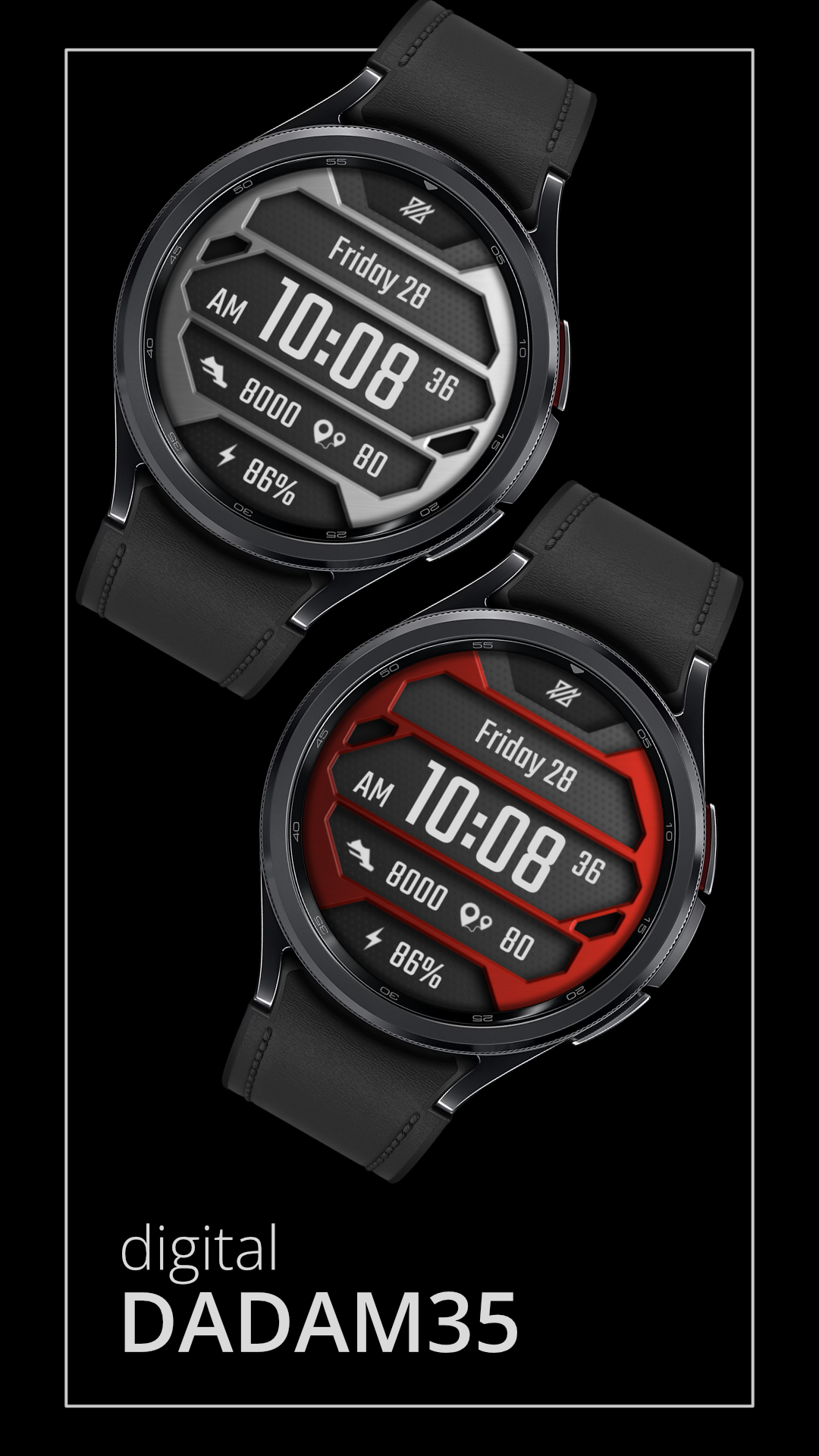 DADAM35: Sci-Fi Metal Dial Android Screenshot 2