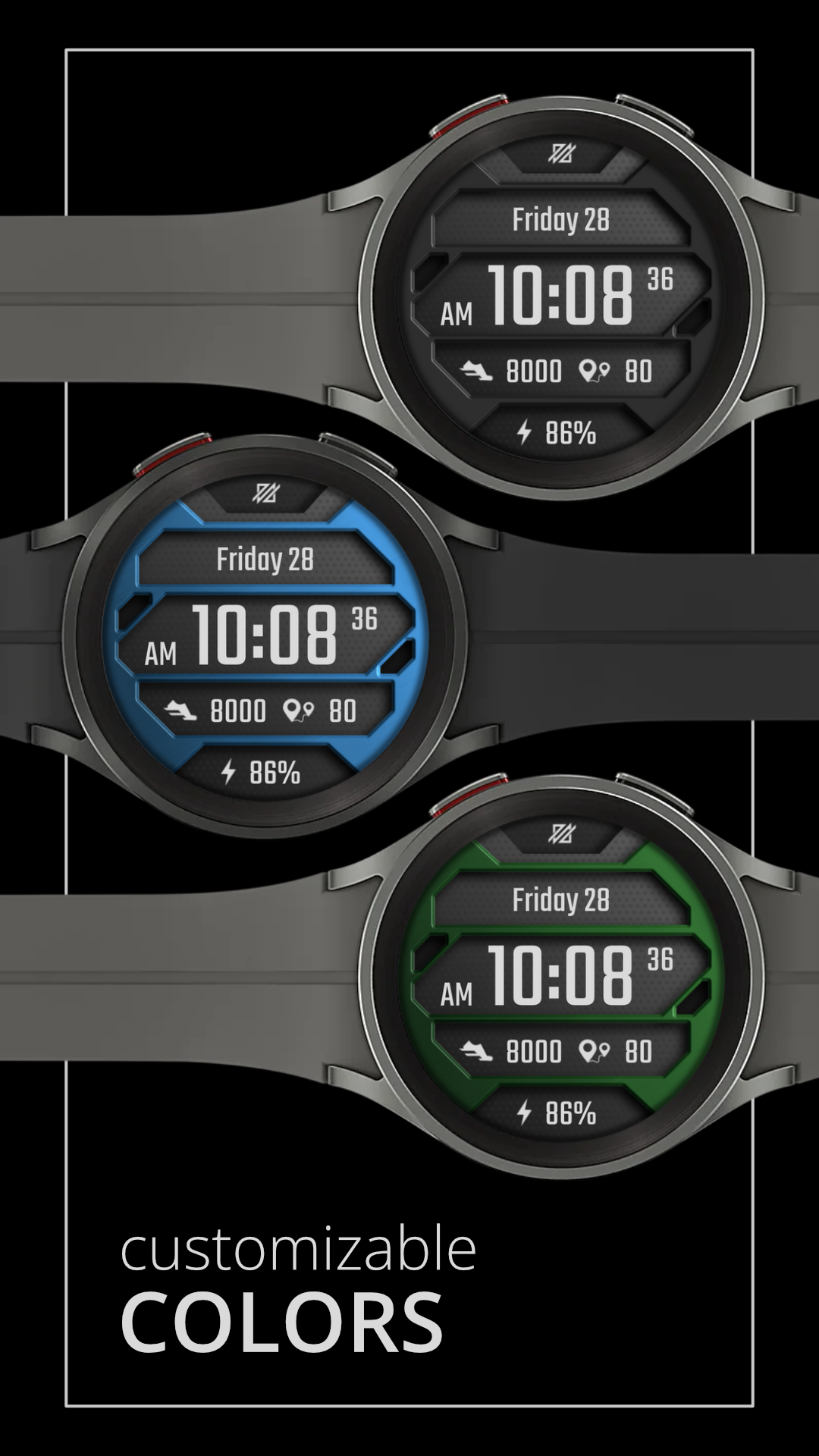 DADAM35: Sci-Fi Metal Dial Android Screenshot 3