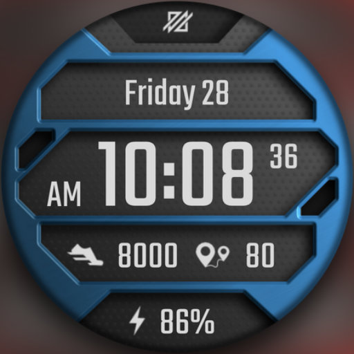 DADAM35: Sci-Fi Metal Dial Android Screenshot