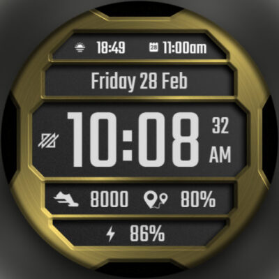 DADAM37: Modern Metal Dial Android Screenshot