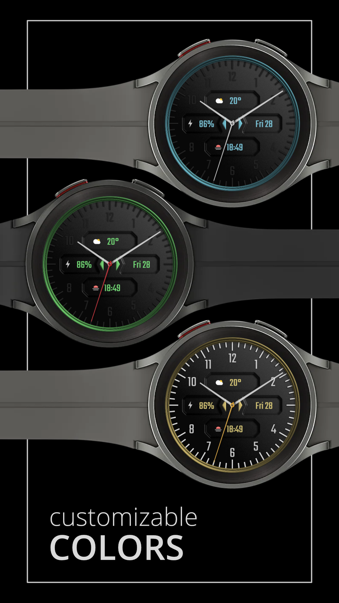 DADAM38: Analog Watch Face Android Screenshot 3