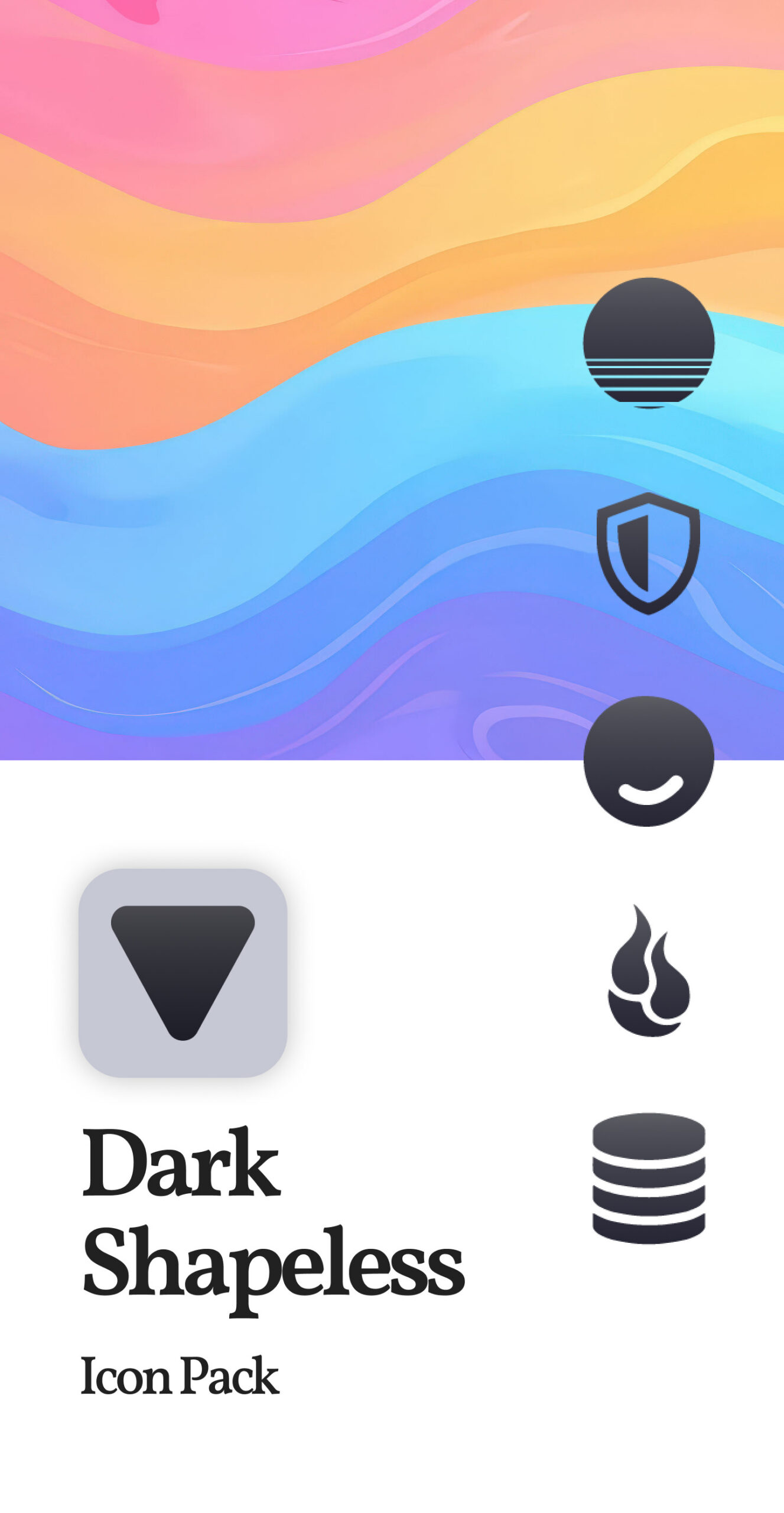 Dark Shapeless Icon Pack Android Screenshot 2