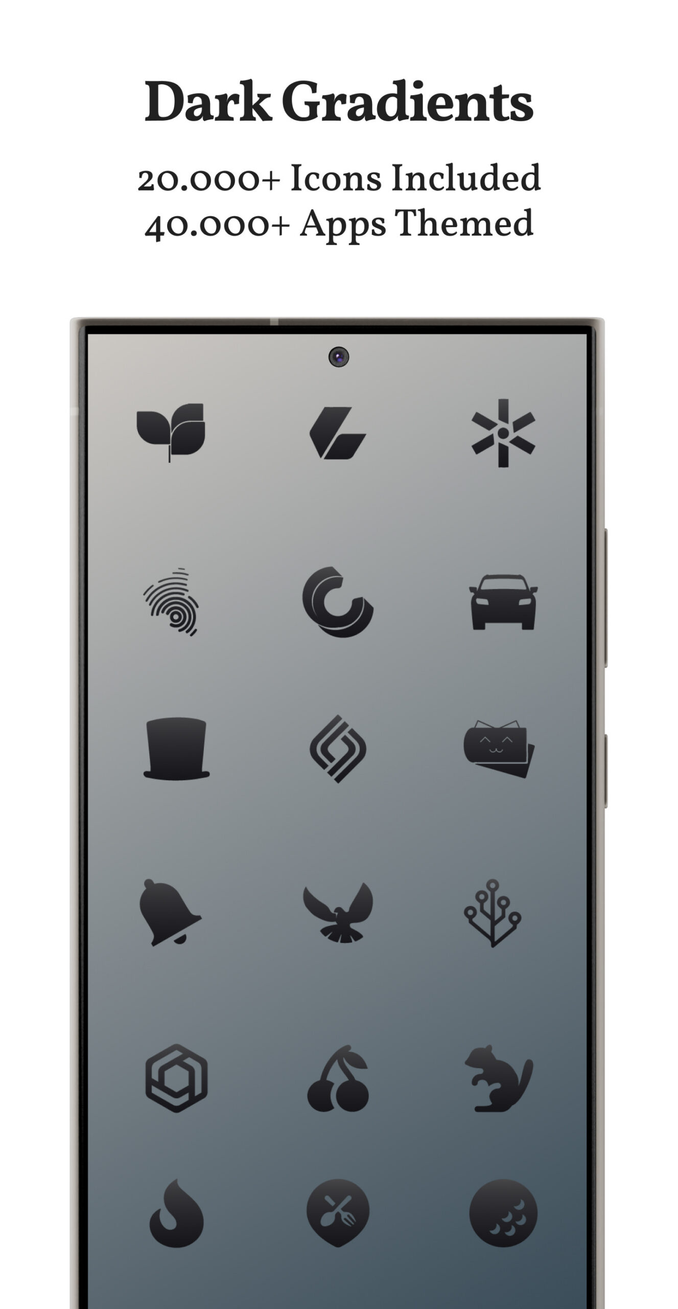 Dark Shapeless Icon Pack Android Screenshot 3