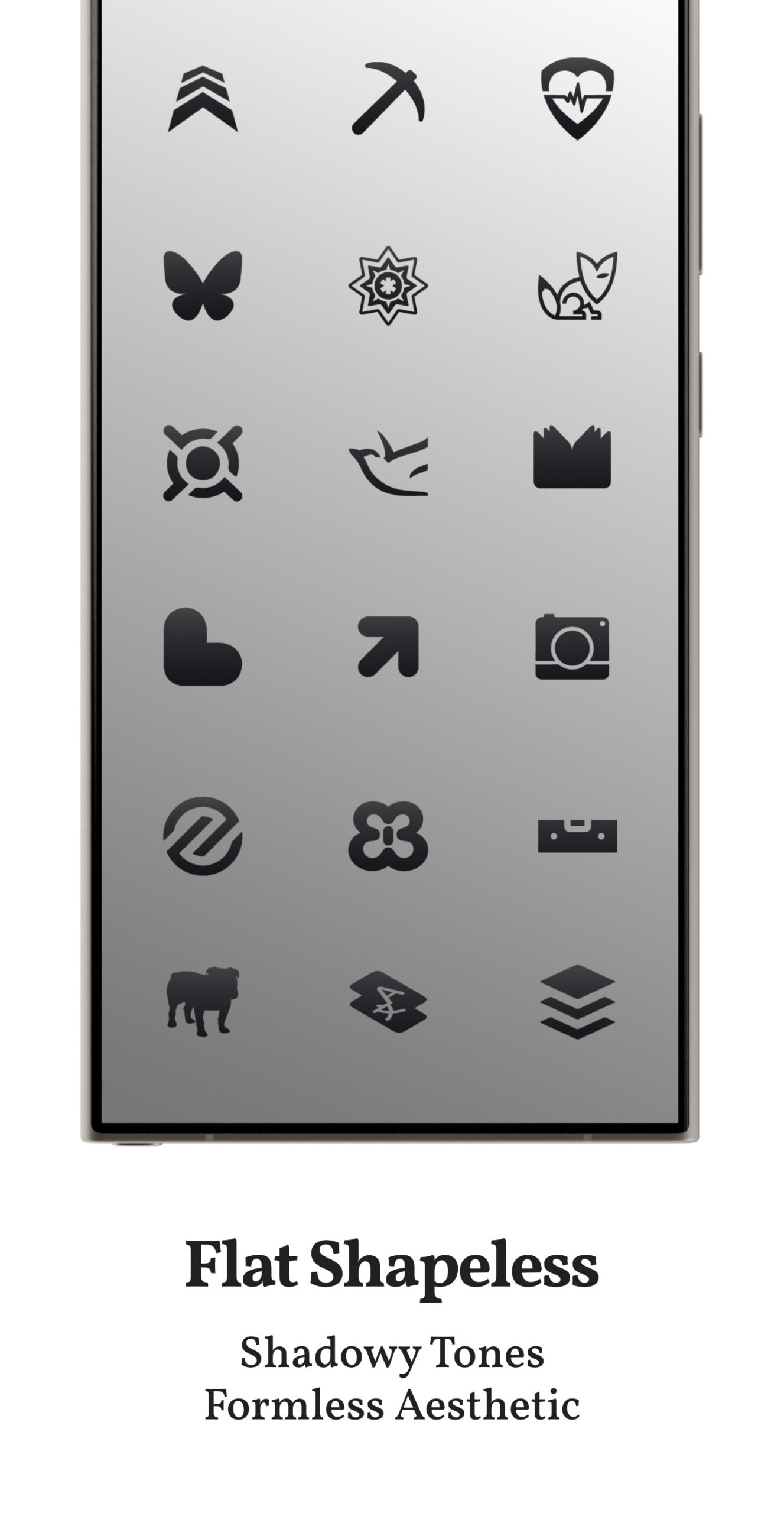 Dark Shapeless Icon Pack Android Screenshot 4