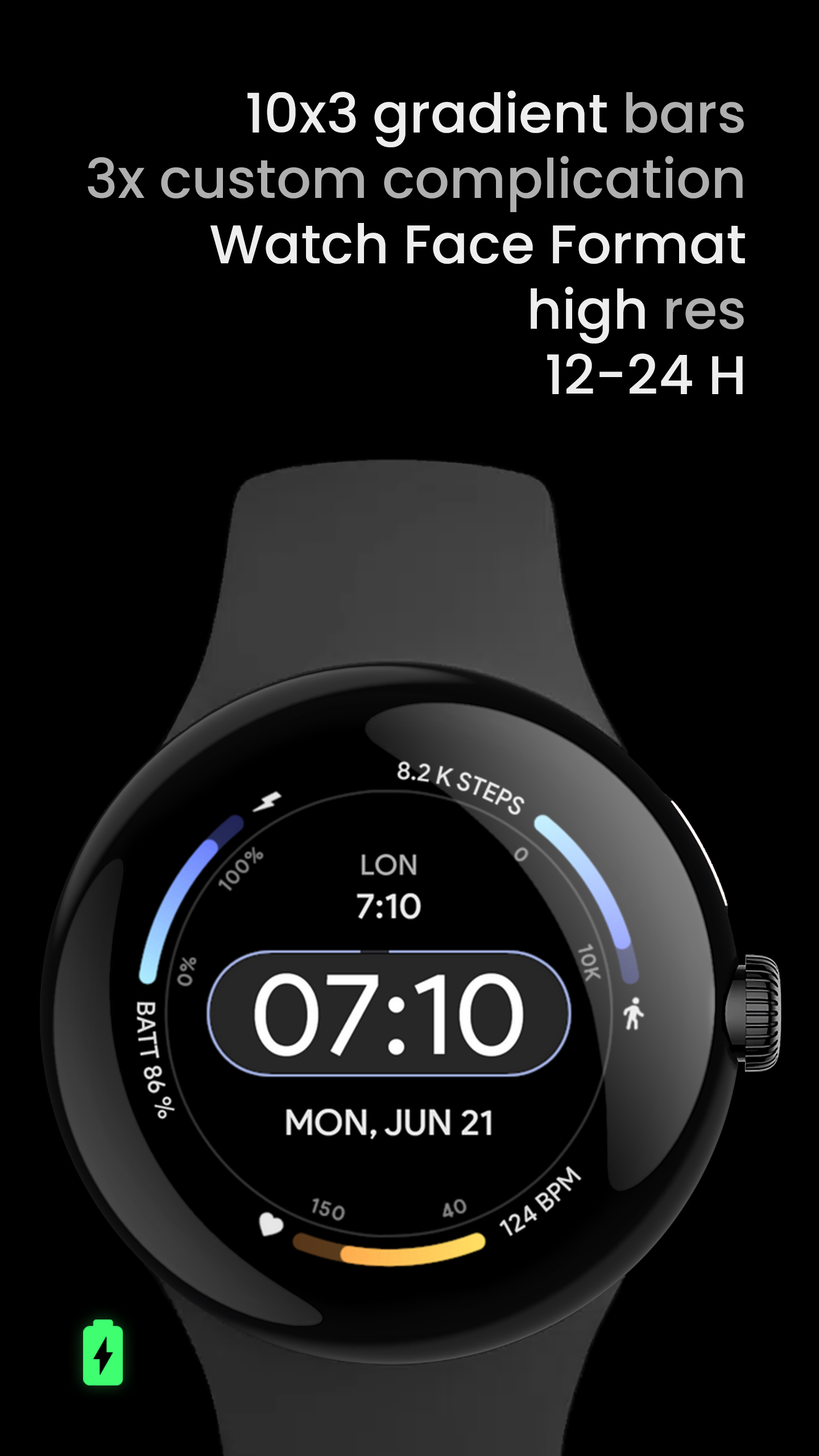 Dash Digital: Watch face Android Screenshot 3
