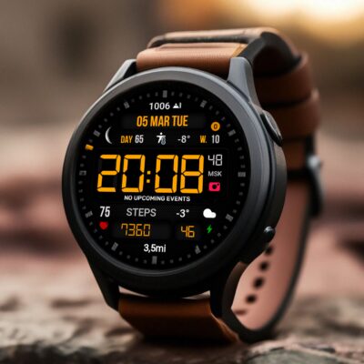 Digital Mod Black watchface Android Screenshot 3