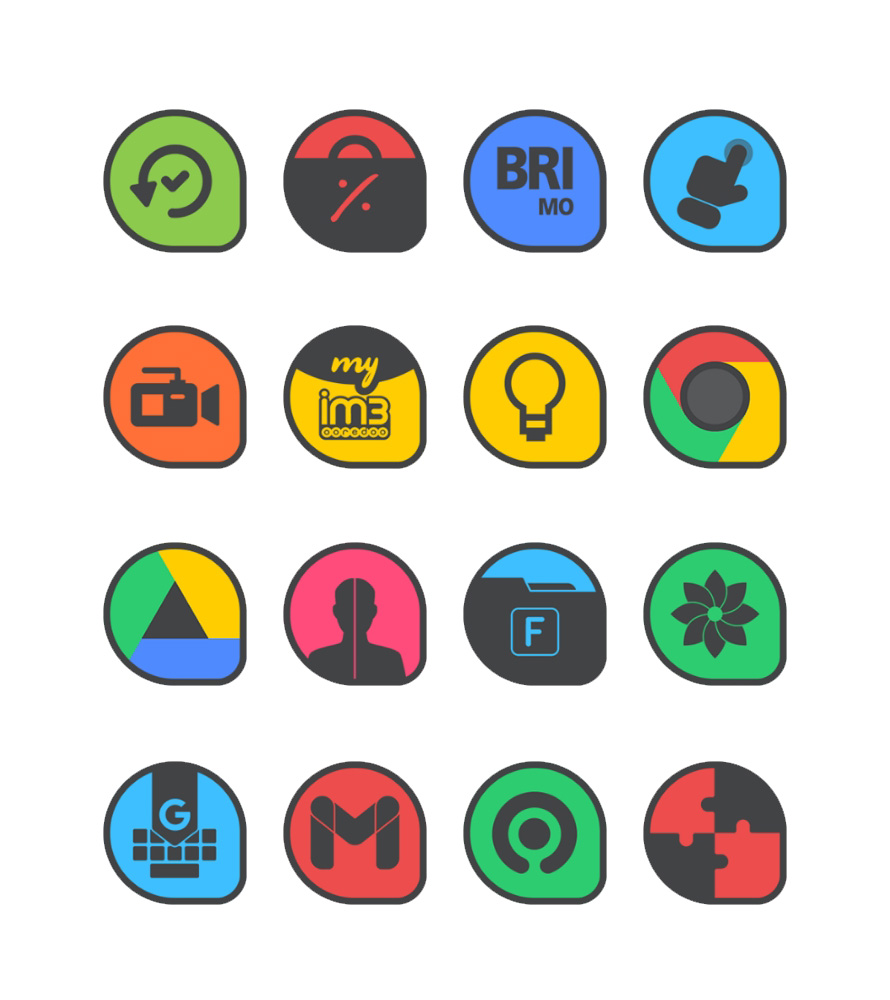 Drop Dark - Icon Pack Android Screenshot 2