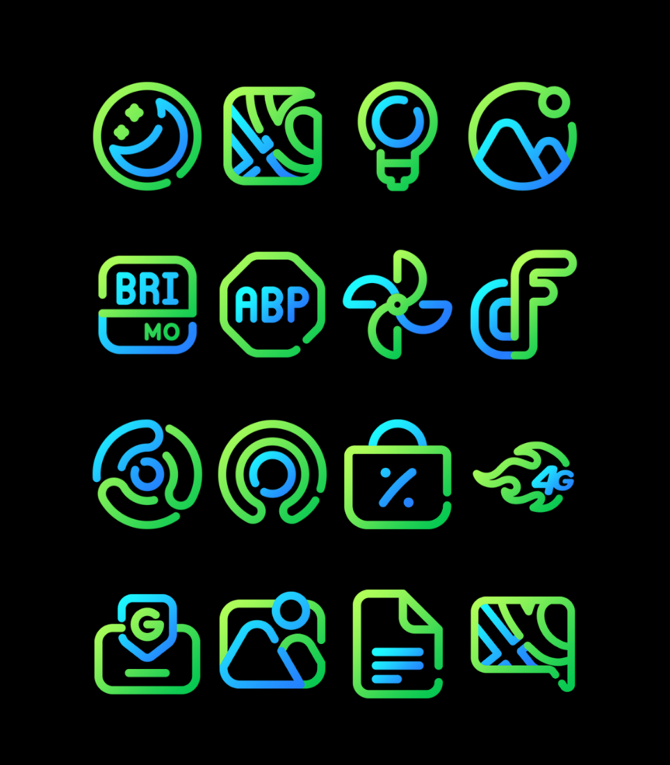 Earth - Lines Icon Pack Android Screenshot 2