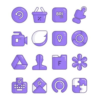 Eggplant - Purple icon pack Android Screenshot 2