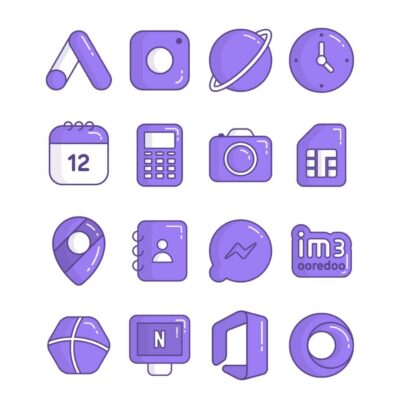 Eggplant - Purple icon pack Android Screenshot 3