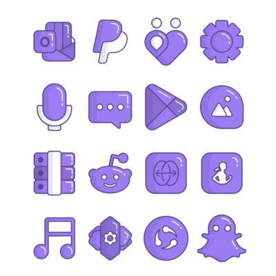 Eggplant - Purple icon pack Android Screenshot 4