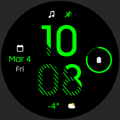 Fit OLED: Watch face Android Screenshot