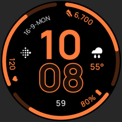 Fit TWO Watch Face Android Screenshot