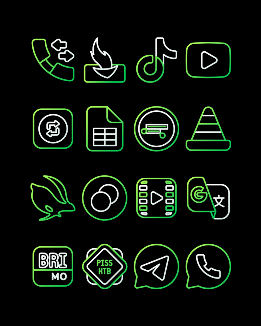 ForestLine Green - Icon Pack Android Screenshot 2