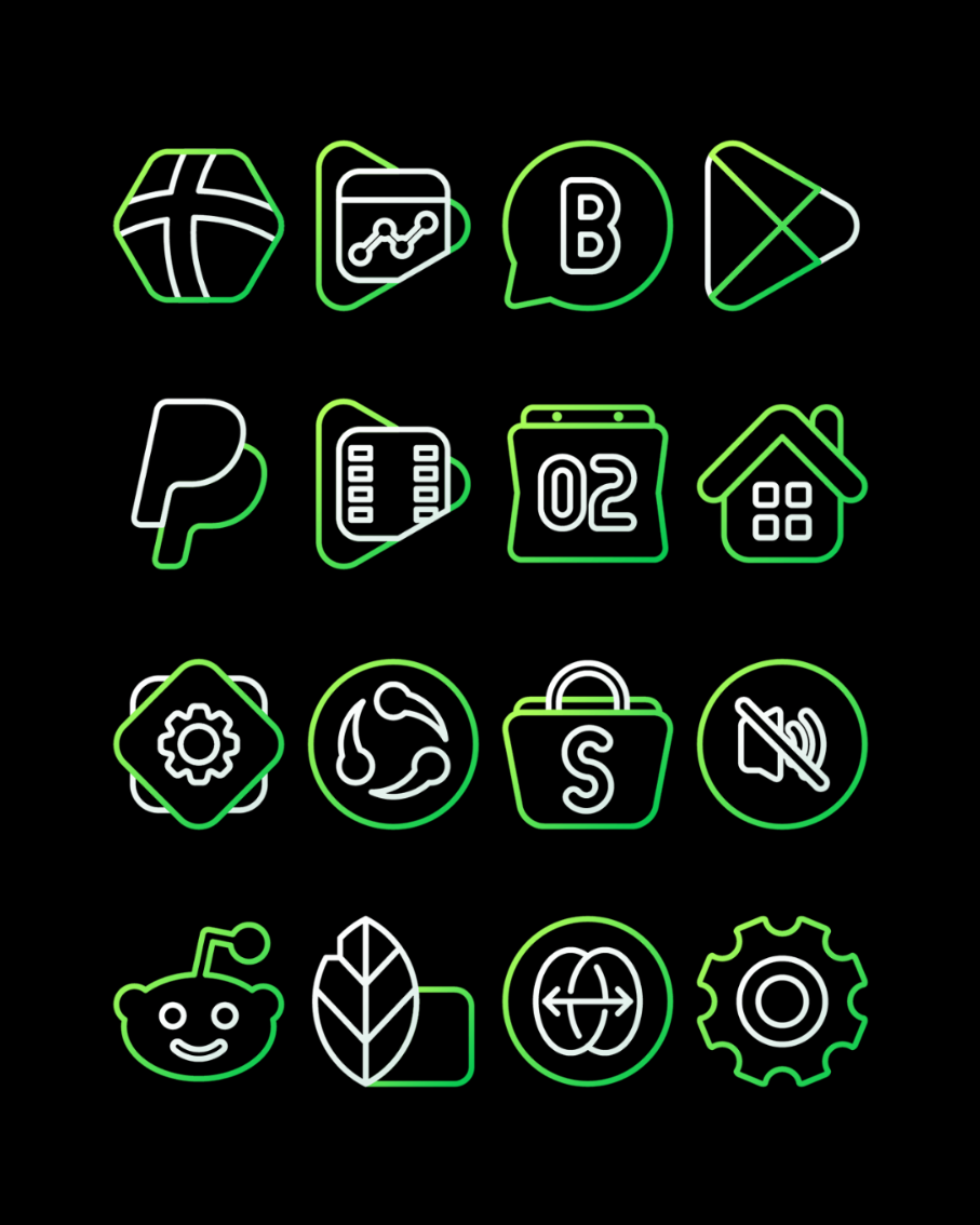 ForestLine Green - Icon Pack Android Screenshot 3