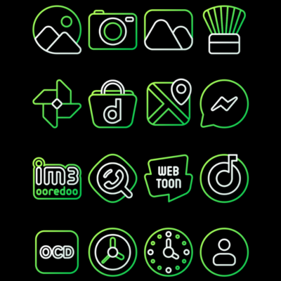ForestLine Green - Icon Pack Android Screenshot 4