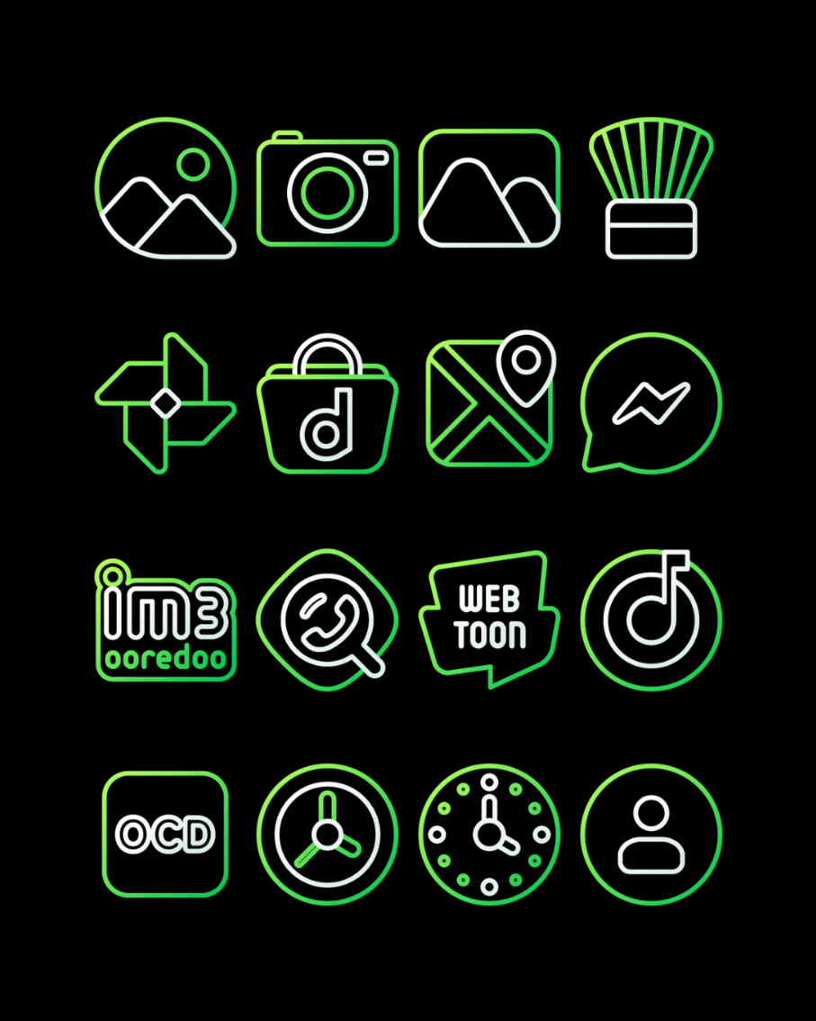 ForestLine Green - Icon Pack Android Screenshot 4