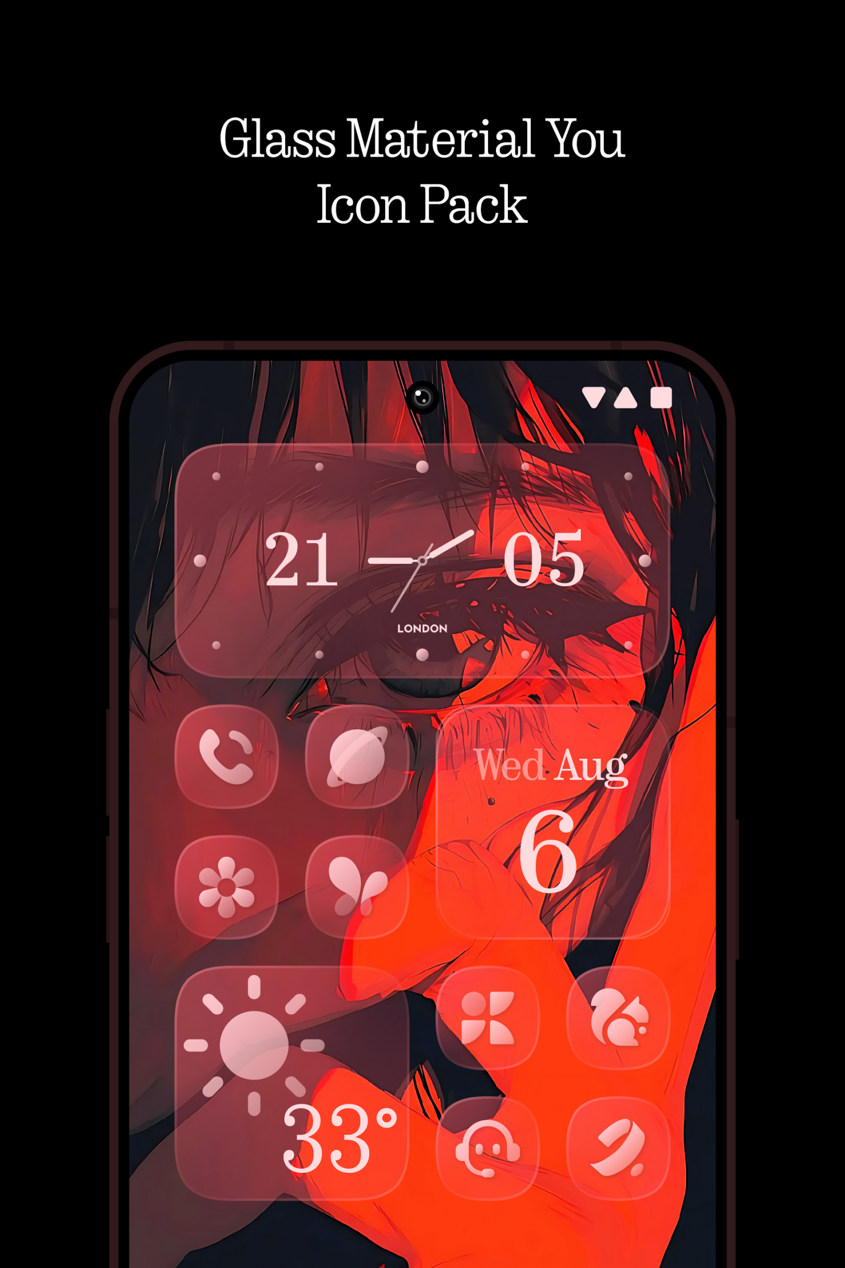 Glass Material You Icons Android Screenshot 2