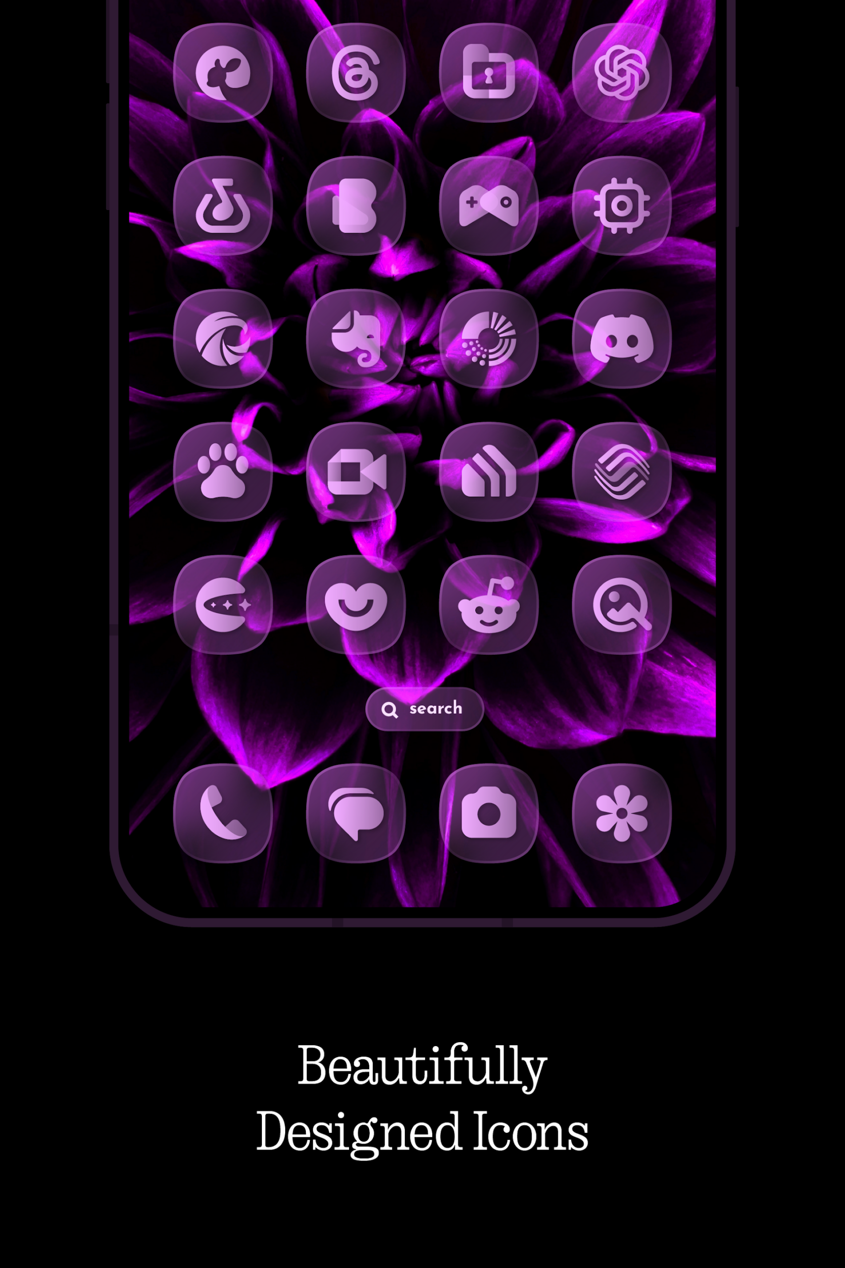 Glass Material You Icons Android Screenshot 3