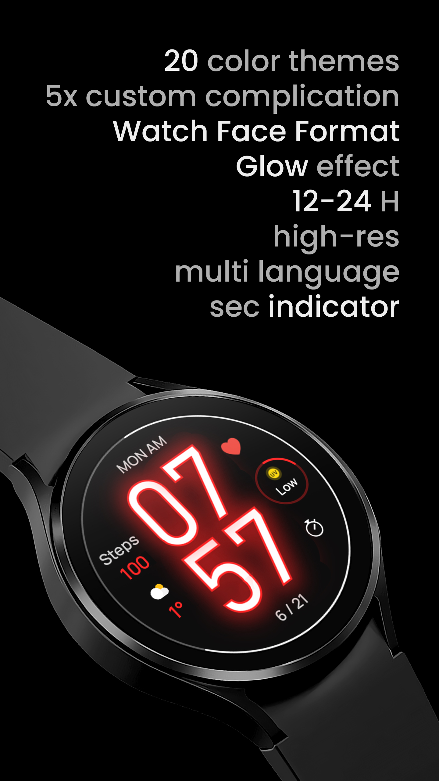Glow Digital: Watch face Android Screenshot 3