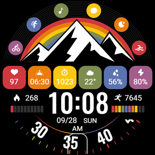 Gorgeous Rainbow ZKin Watch Android Screenshot