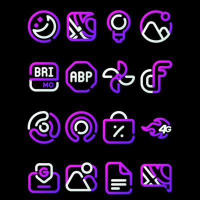 GrapeLine - Purple Icon Pack Android Screenshot 2