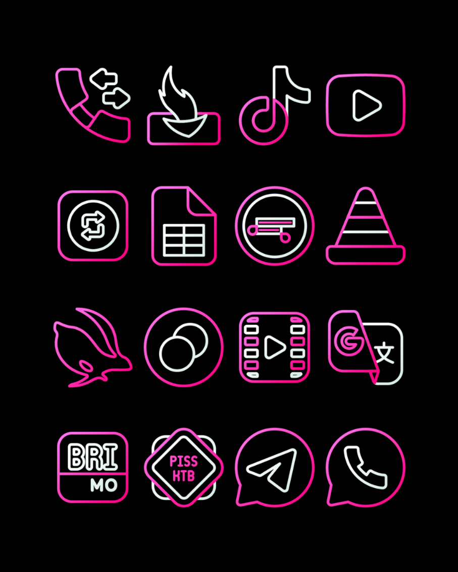 GuavaLine Pink - Icon Pack Android Screenshot 2