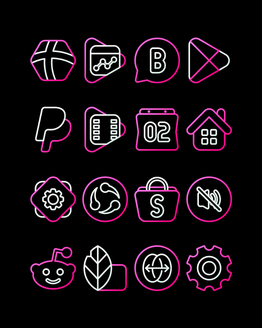 GuavaLine Pink - Icon Pack Android Screenshot 3