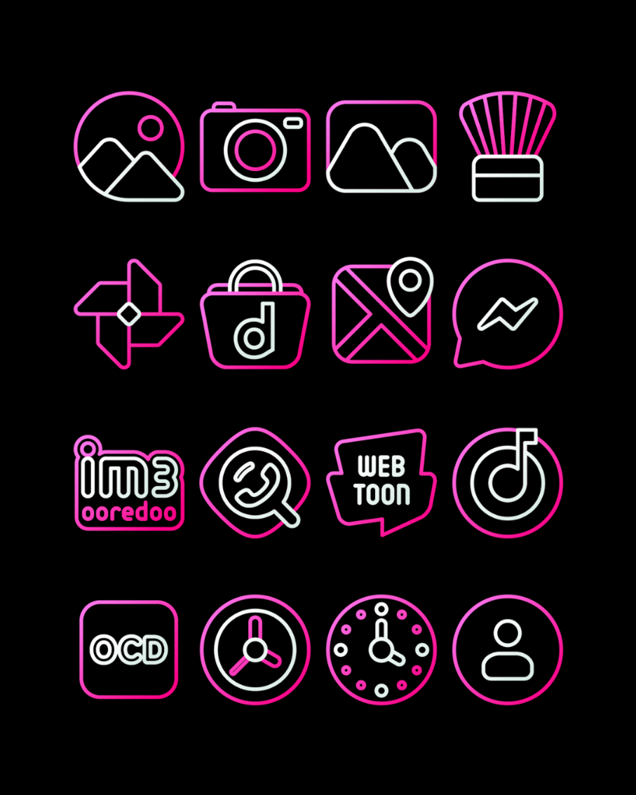 GuavaLine Pink - Icon Pack Android Screenshot 4