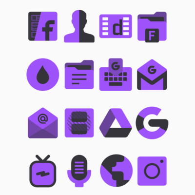 Inab Purple - Icon Pack Android Screenshot 3
