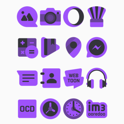 Inab Purple - Icon Pack Android Screenshot 4