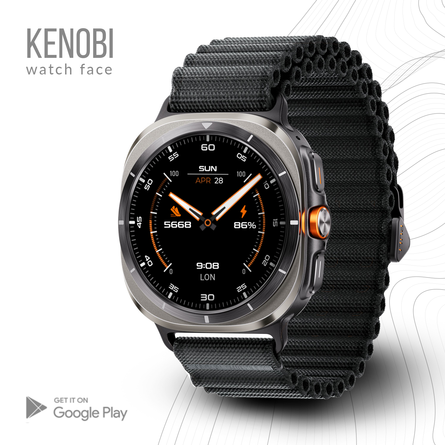 Kenobi watch face Wear OS Android Screenshot 2