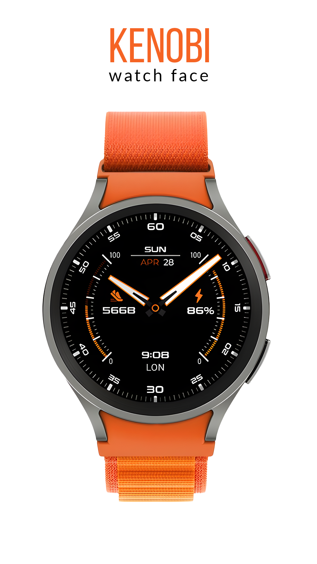 Kenobi watch face Wear OS Android Screenshot 3