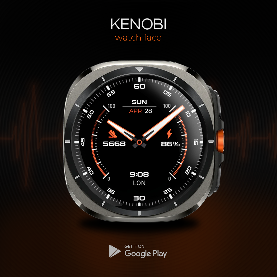 Kenobi watch face Wear OS Android Screenshot