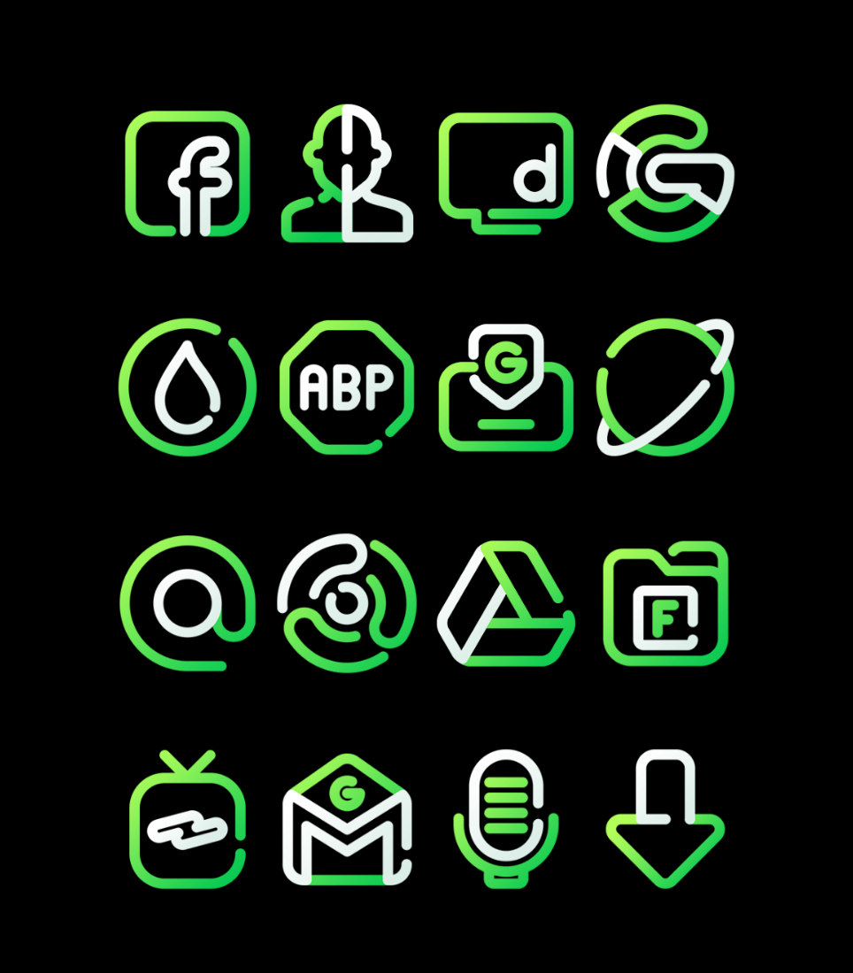 LimeLine - Green Icon Pack Android Screenshot 3