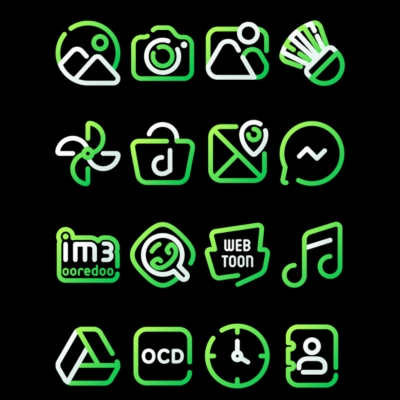 LimeLine - Green Icon Pack Android Screenshot 4