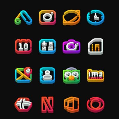 LineDock 3D - Icon Pack Android Screenshot 3