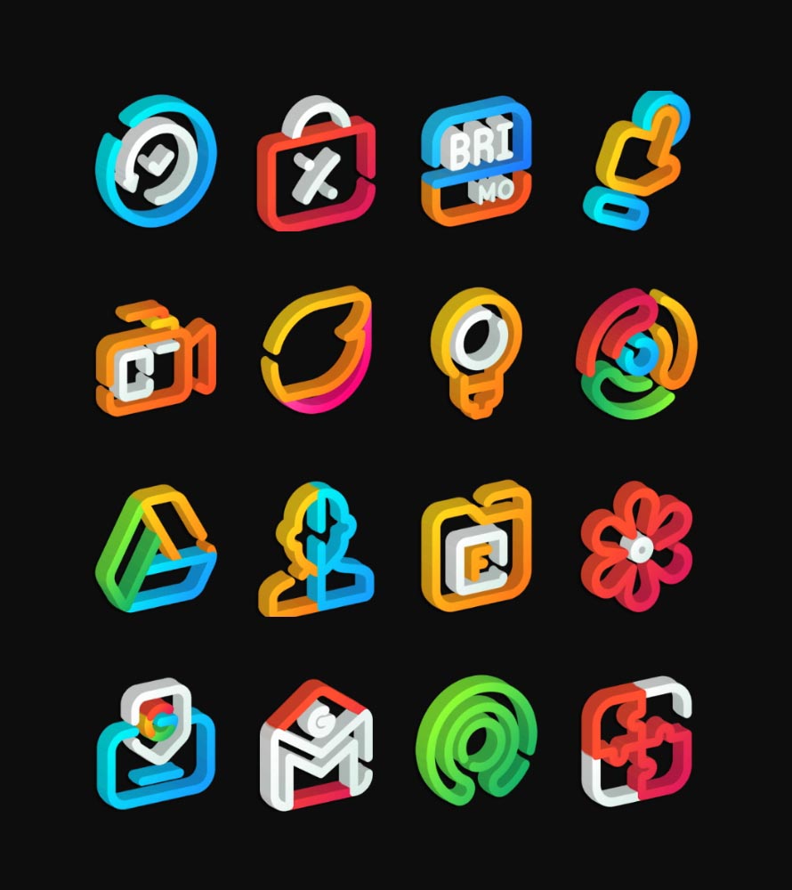 LineS 3D - Icon Pack Android Screenshot 2