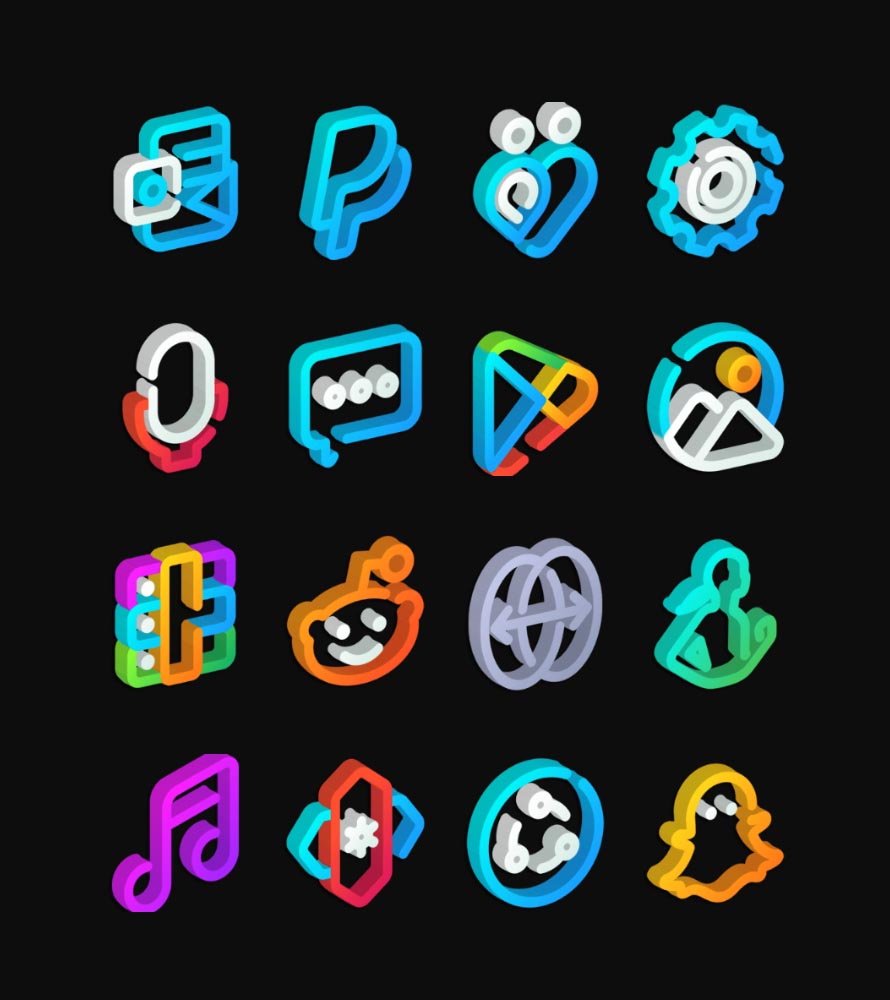 LineS 3D - Icon Pack Android Screenshot 4