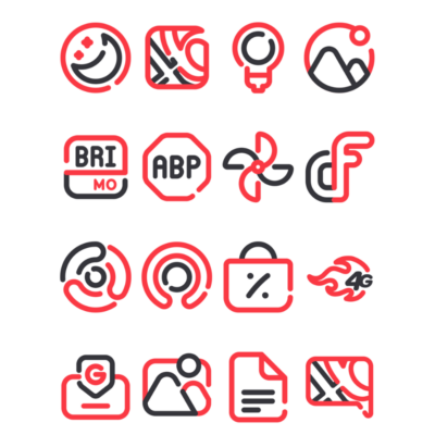 Lineblack - Red icon Pack Android Screenshot 2