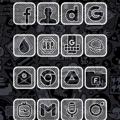 Lines Square - White Icon Pack Android Screenshot 3