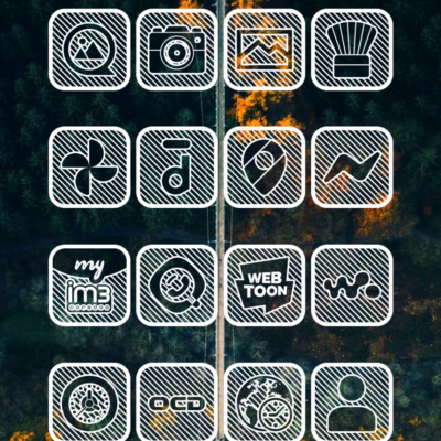 Lines Square - White Icon Pack Android Screenshot 4