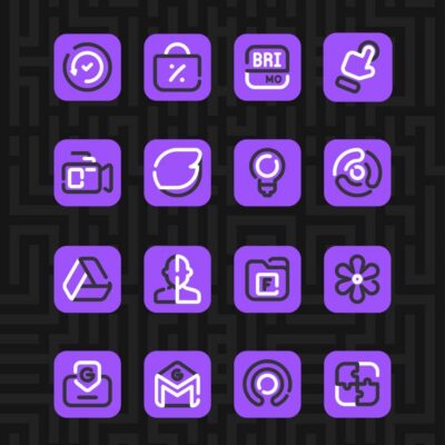 Linios Purple - Icon Pack Android Screenshot 2