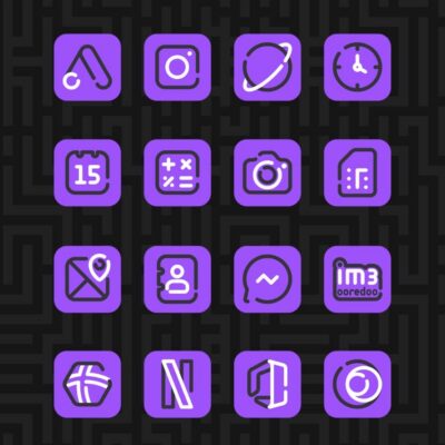 Linios Purple - Icon Pack Android Screenshot 3