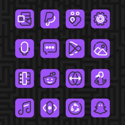 Linios Purple - Icon Pack Android Screenshot 4