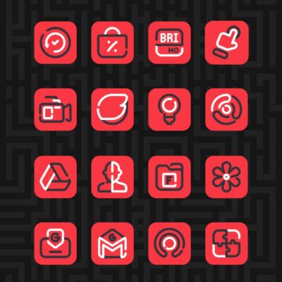 Linios Red - Icon Pack Android Screenshot 2