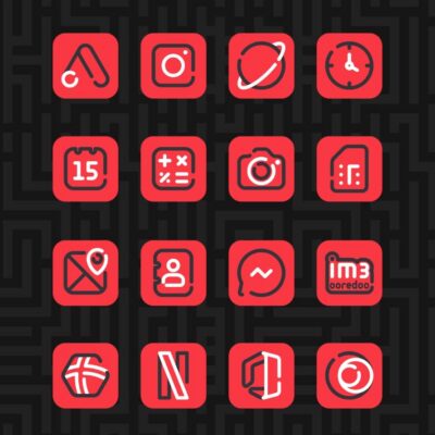 Linios Red - Icon Pack Android Screenshot 3