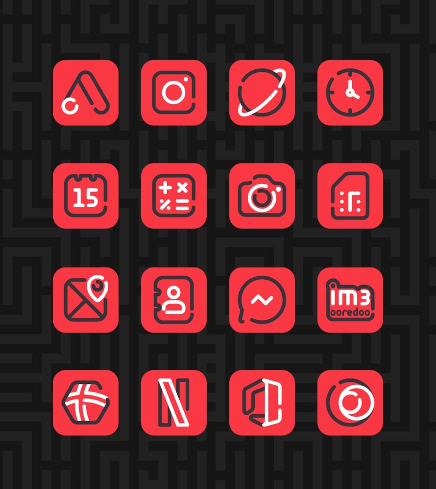 Linios Red - Icon Pack Android Screenshot 3